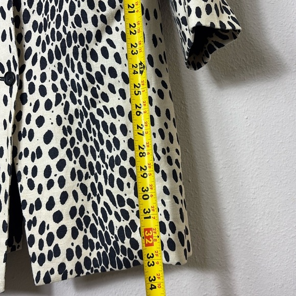 Emerson Fry Wingtip Leopard Linen Jacket Long Coat size 4 - Picture 14 of 16